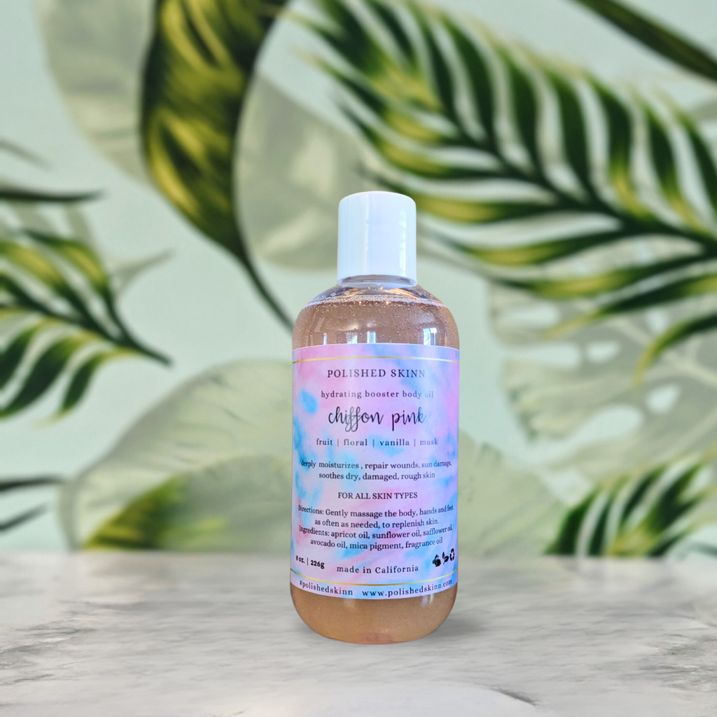 chiffon pink body oil 💗
