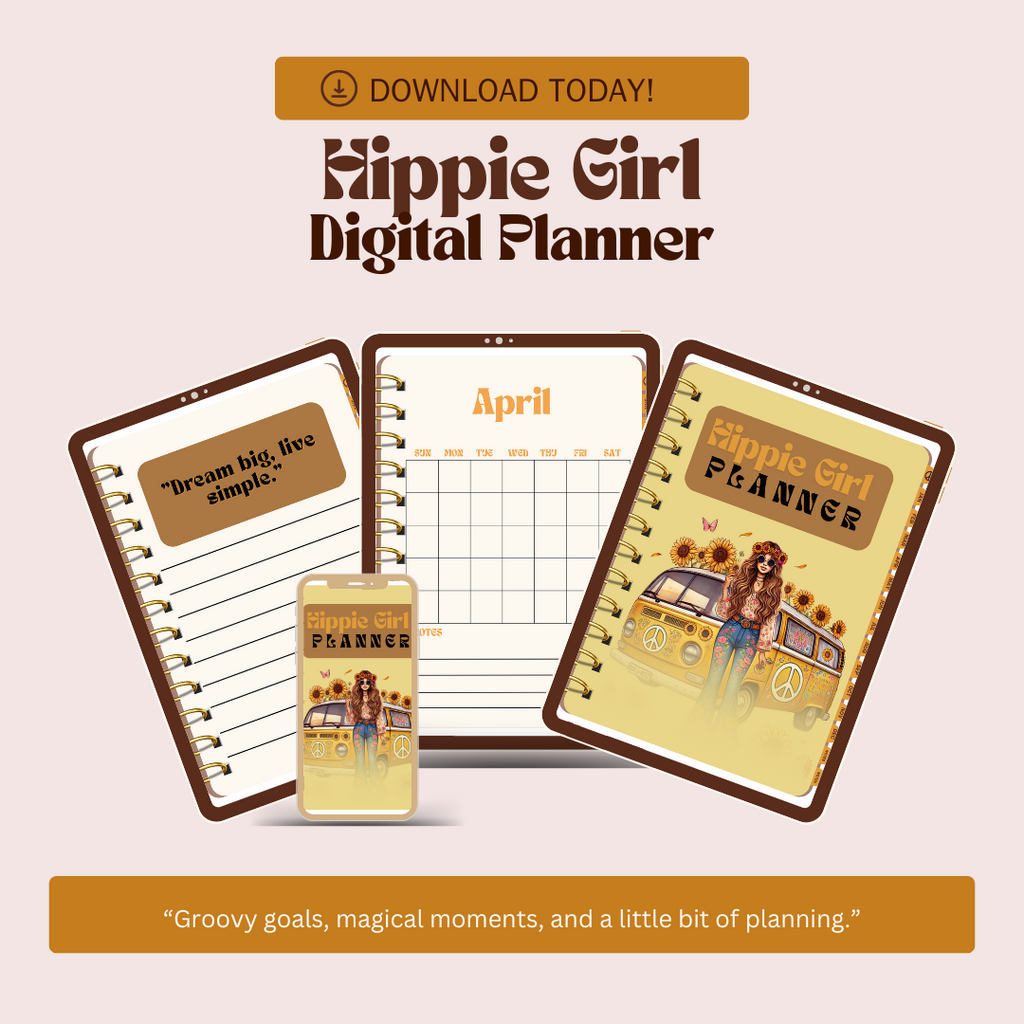 Hippie Girl - Digital Planner