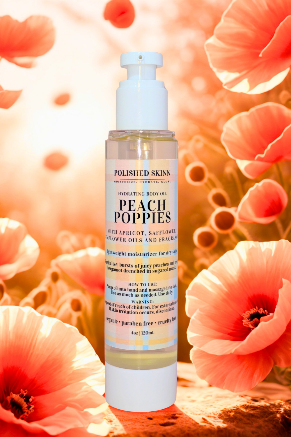 Peach Poppies Body Glaze